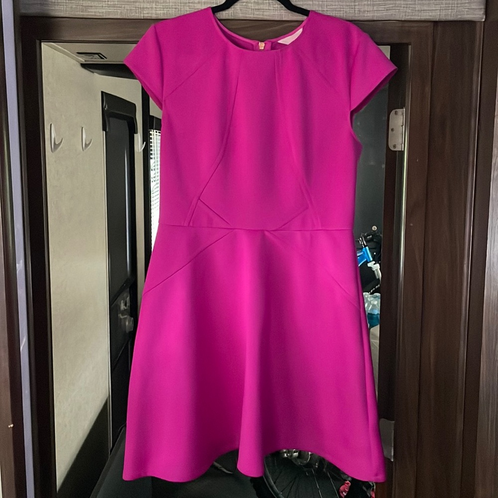 Ted Baker - Hot Pink Dress - Size 12 (Ted 4)